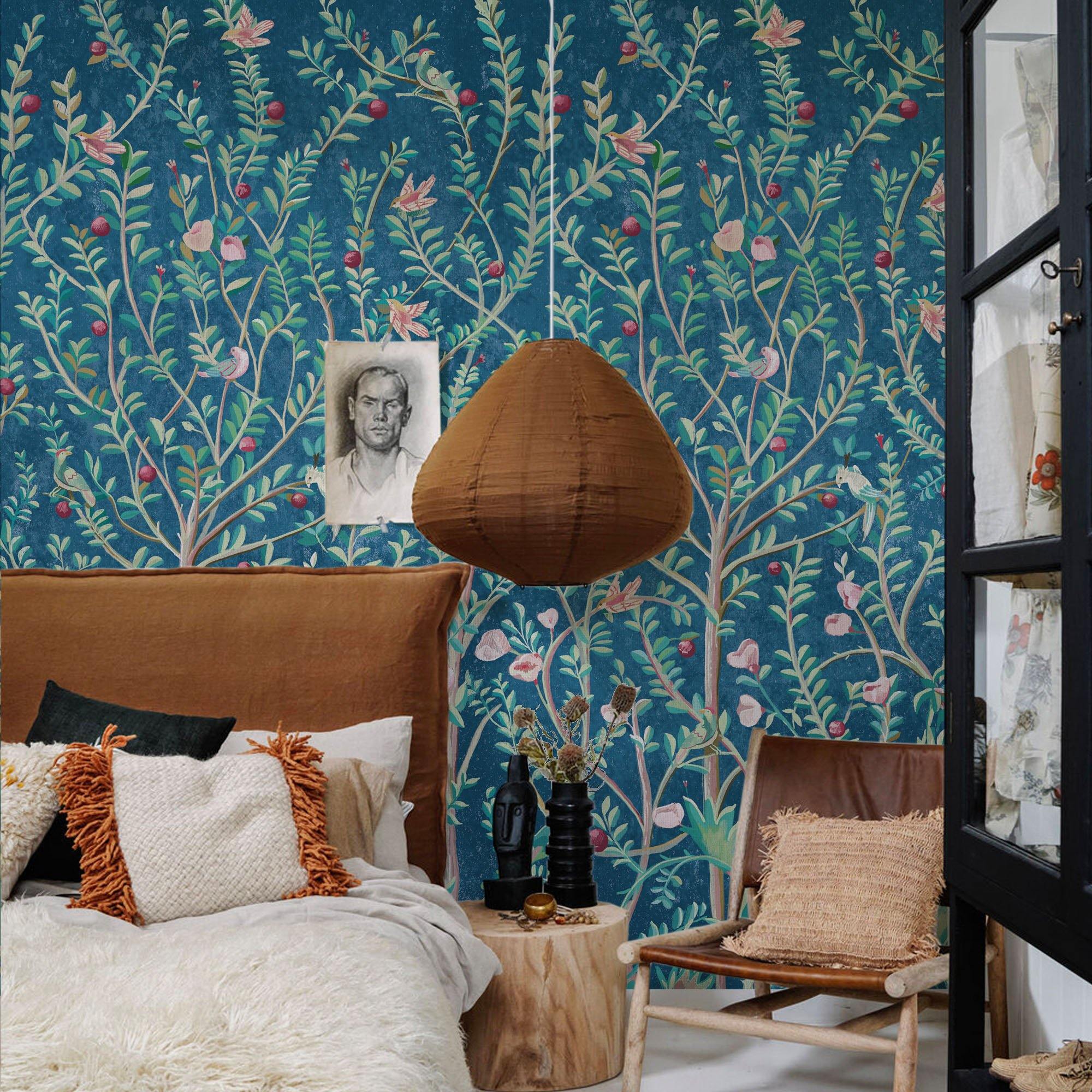 Mural Jardin Morris en varios colores. Despega y pega donde quieras. - vinilaroom