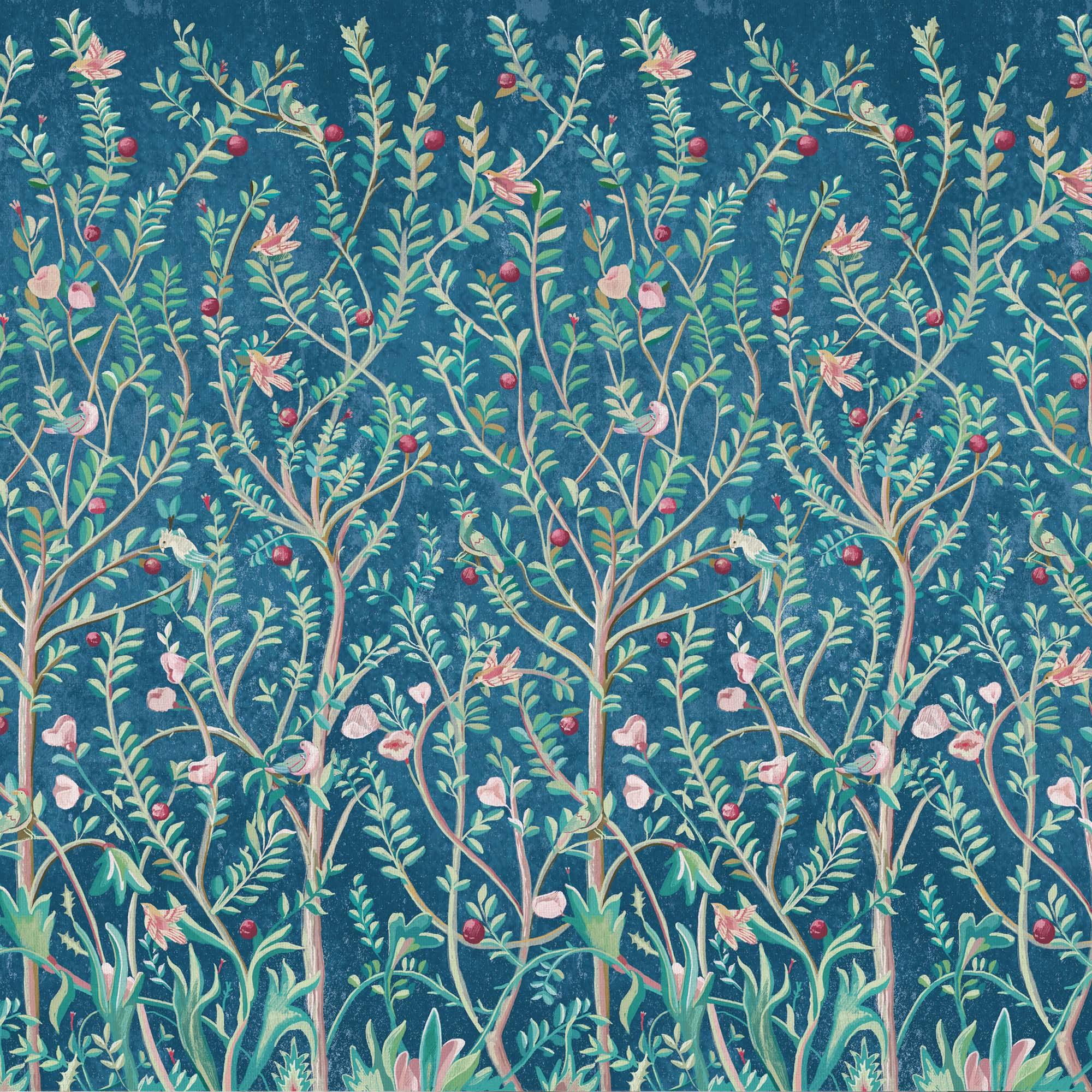 Mural Jardin Morris en varios colores. Despega y pega donde quieras. - vinilaroom