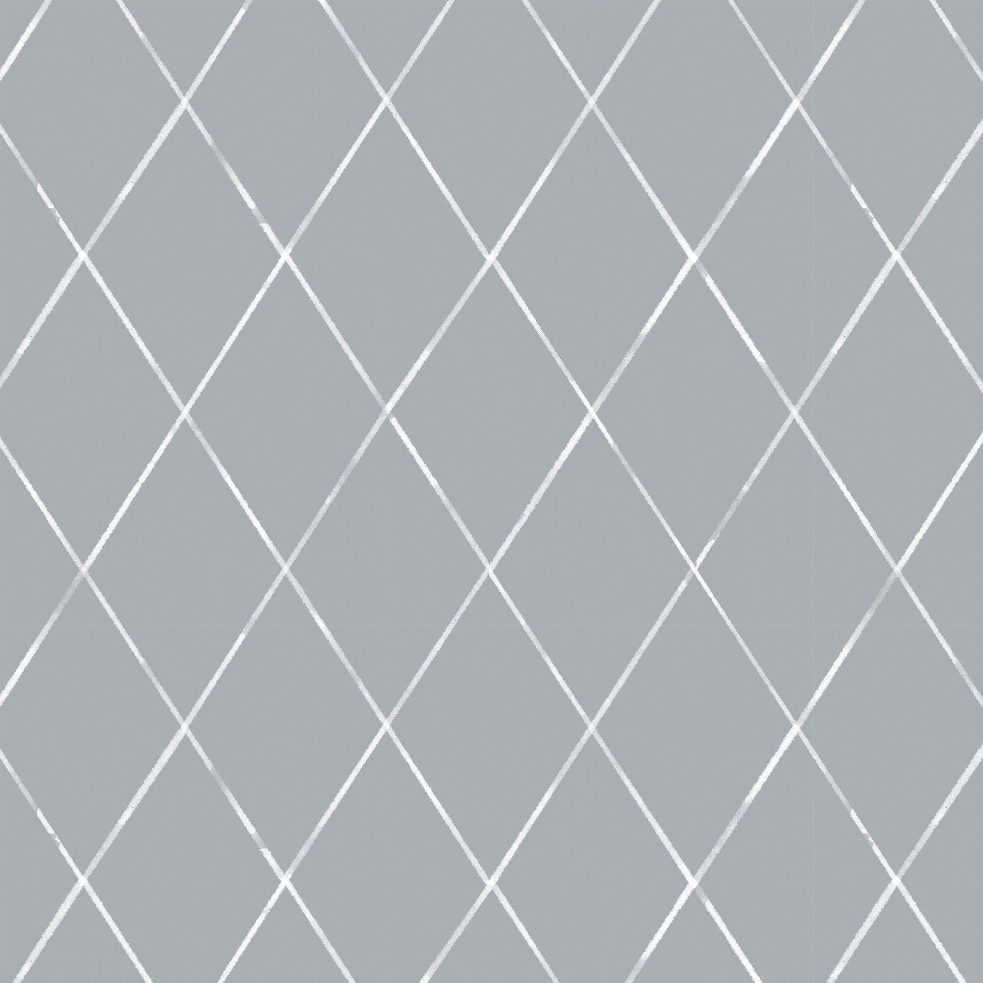 Rombos a Tinta China. Disponible en varios colores. Fondo Blanco Roto - vinilaroom