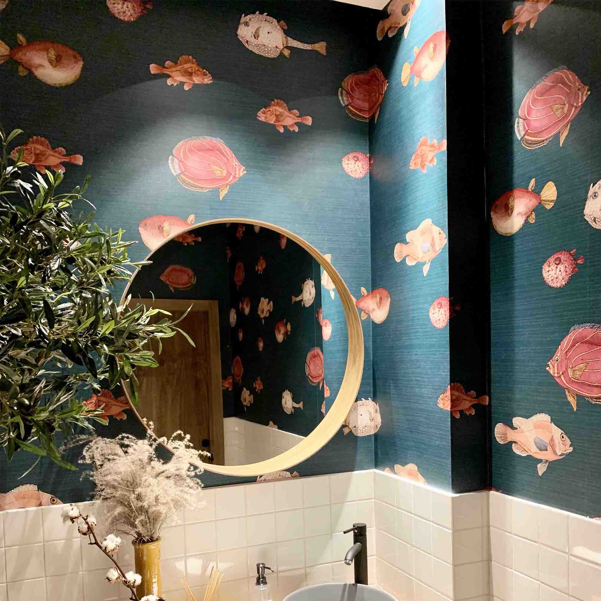 papel pintado autoadhesivo baño