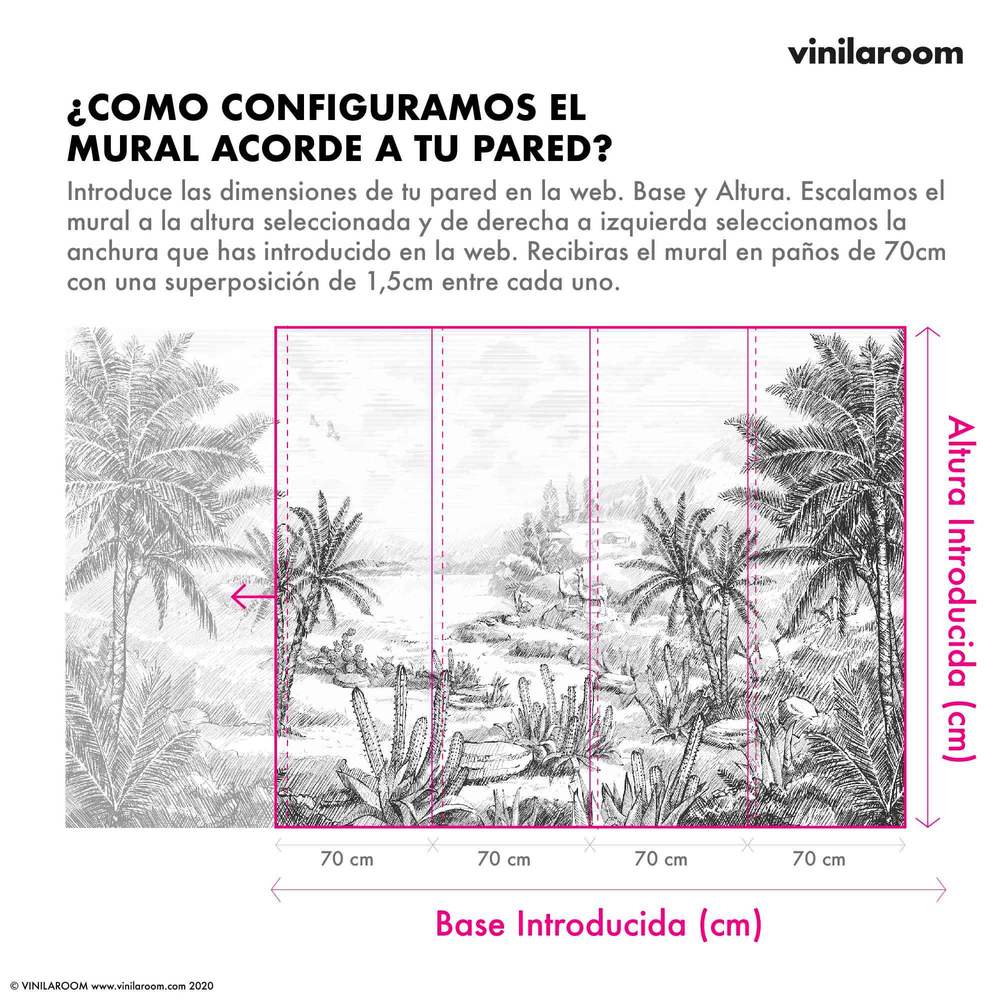 MURAL GRABADO DEL ALTIPLANO. Pintado a tinta por Gerardo Aranguren en colaboración con @alfombrasetnicas. Fondo blanco roto - vinilaroom