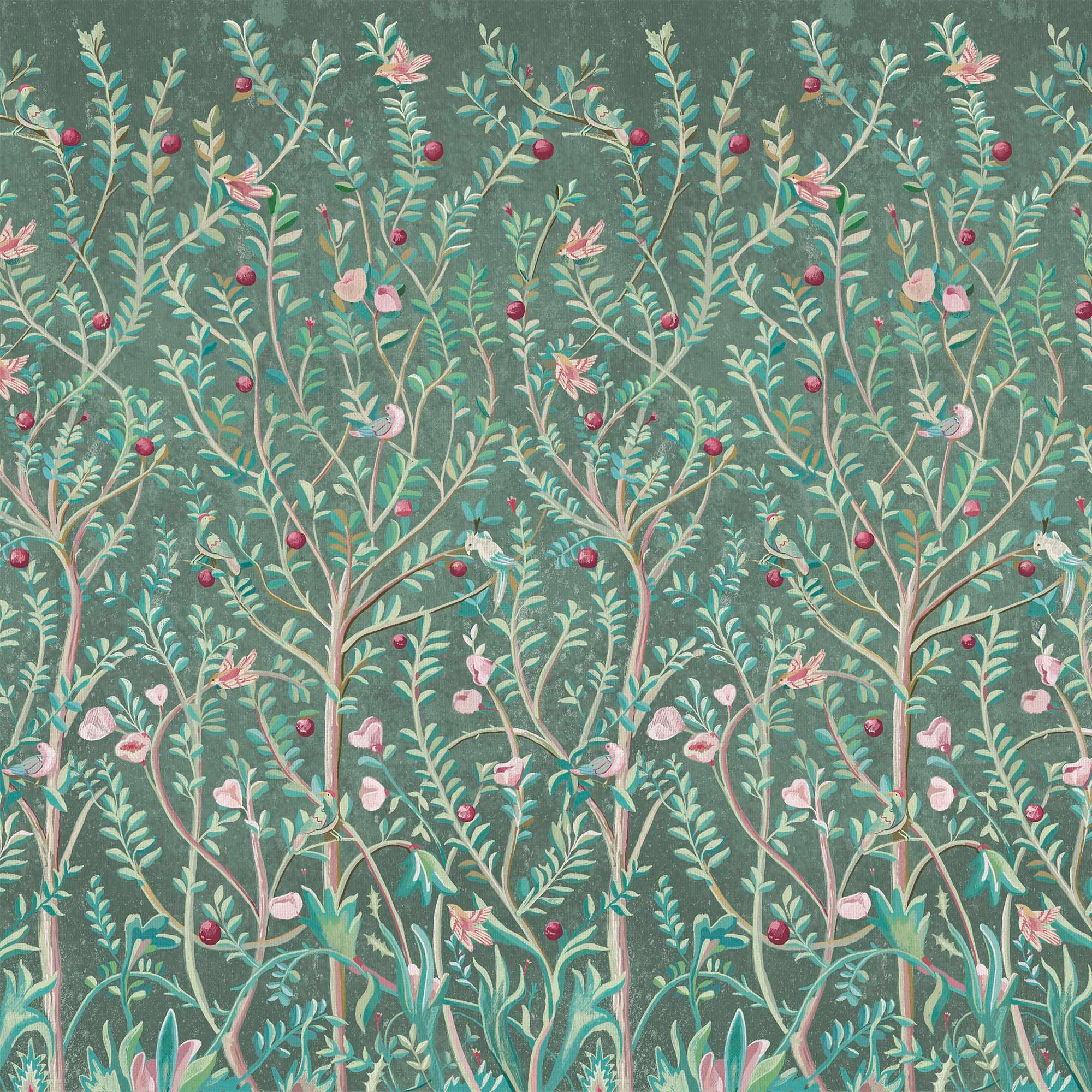 Mural Jardin Morris en varios colores. Despega y pega donde quieras. - vinilaroom