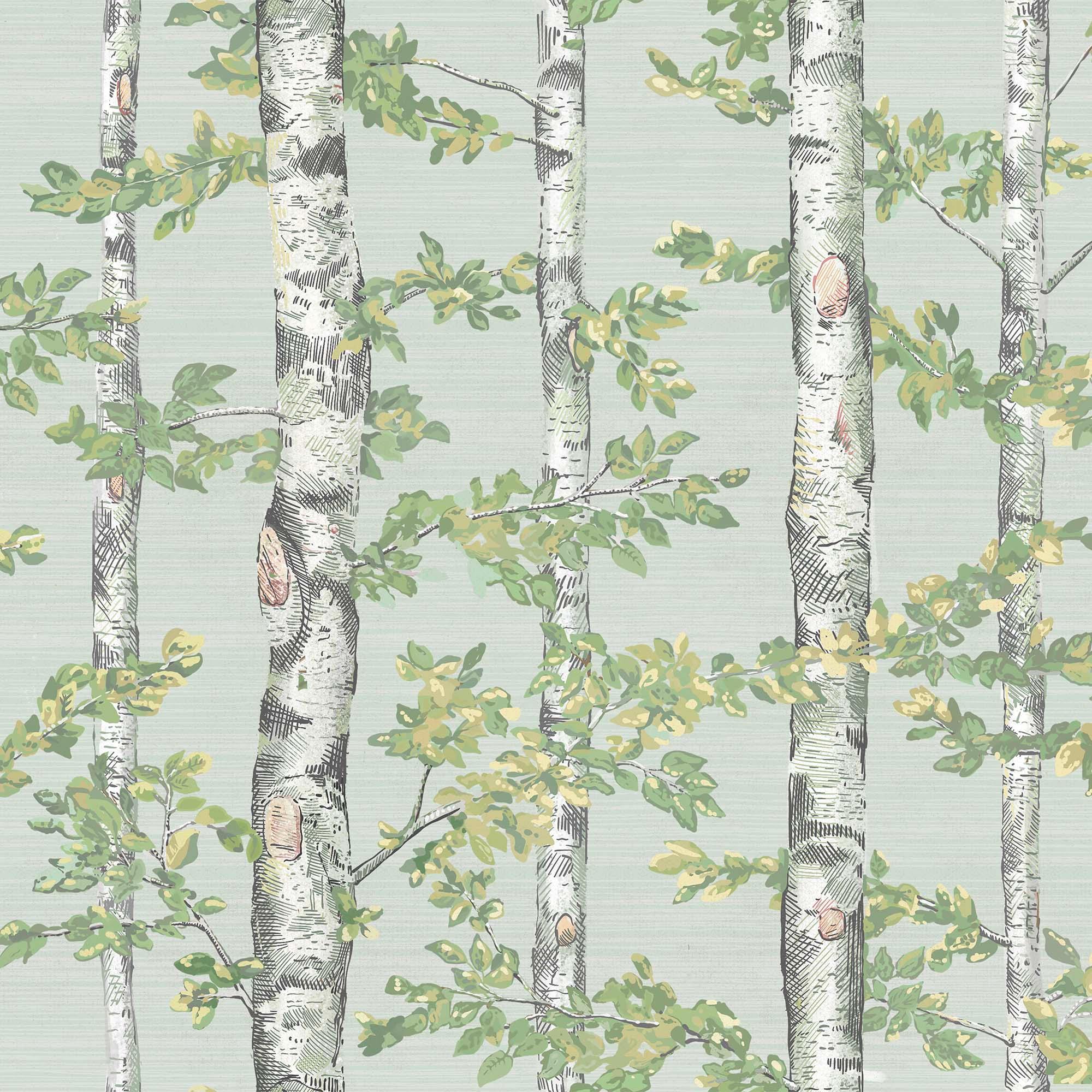 PRIMAVERA EN EL ABEDUL. A medida y en varios colores. Despégalo y pégalo donde quieras. - vinilaroom
