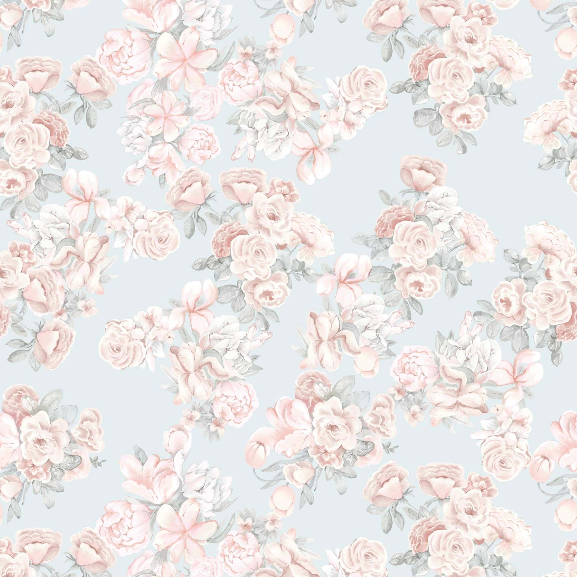 FLORES PRECIOSAS. Papel de vinilo autoadhesivo. Diseñado junto a Noemi Salazar. Disponible en varios colores de fondo. - vinilaroom