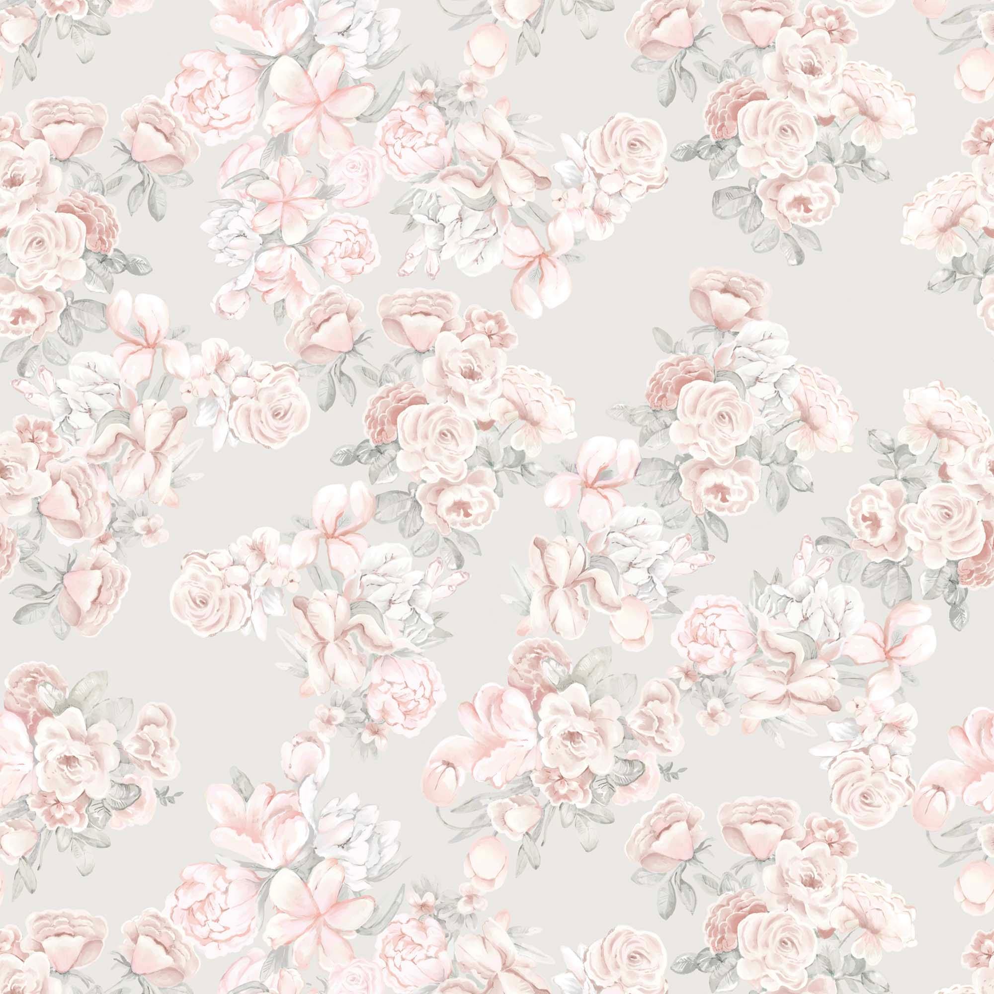 FLORES PRECIOSAS. Papel de vinilo autoadhesivo. Diseñado junto a Noemi Salazar. Disponible en varios colores de fondo. - vinilaroom