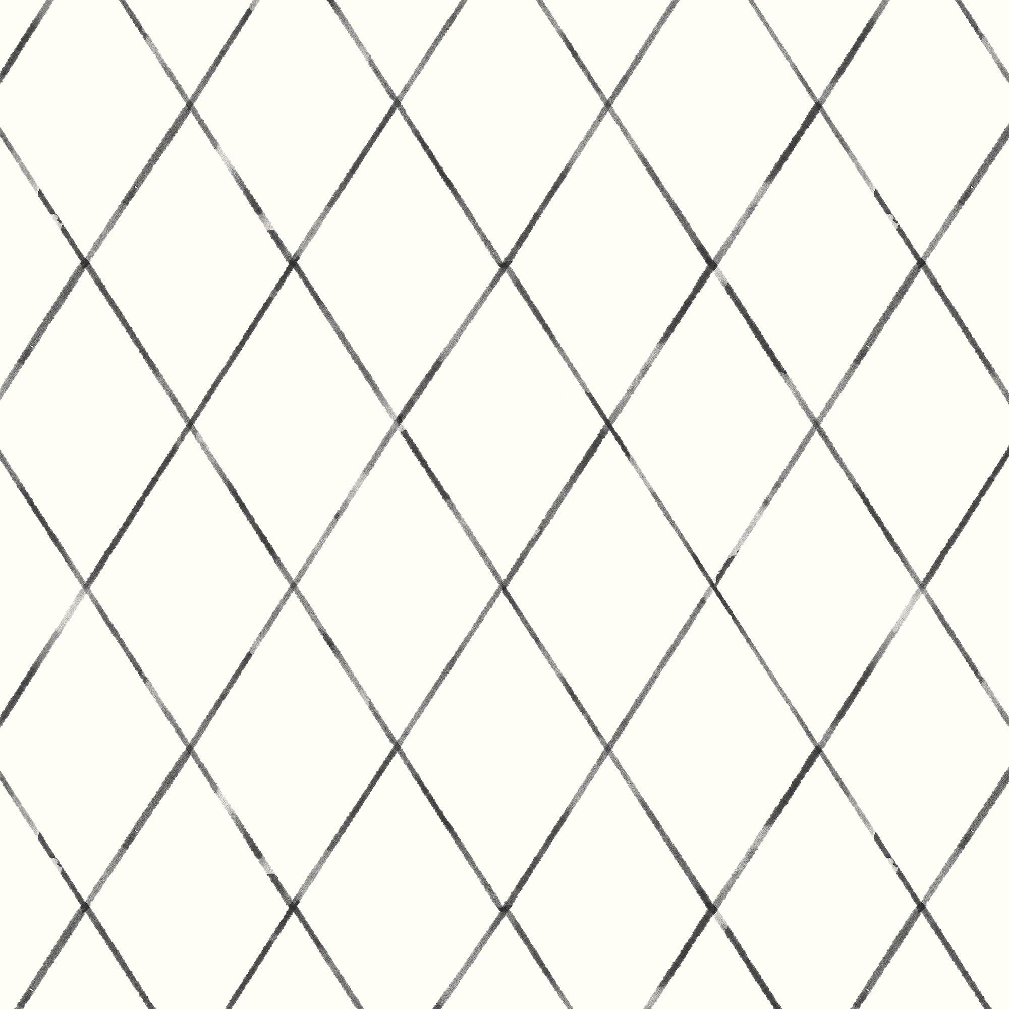 Rombos a Tinta China. Disponible en varios colores. Fondo Blanco Roto - vinilaroom