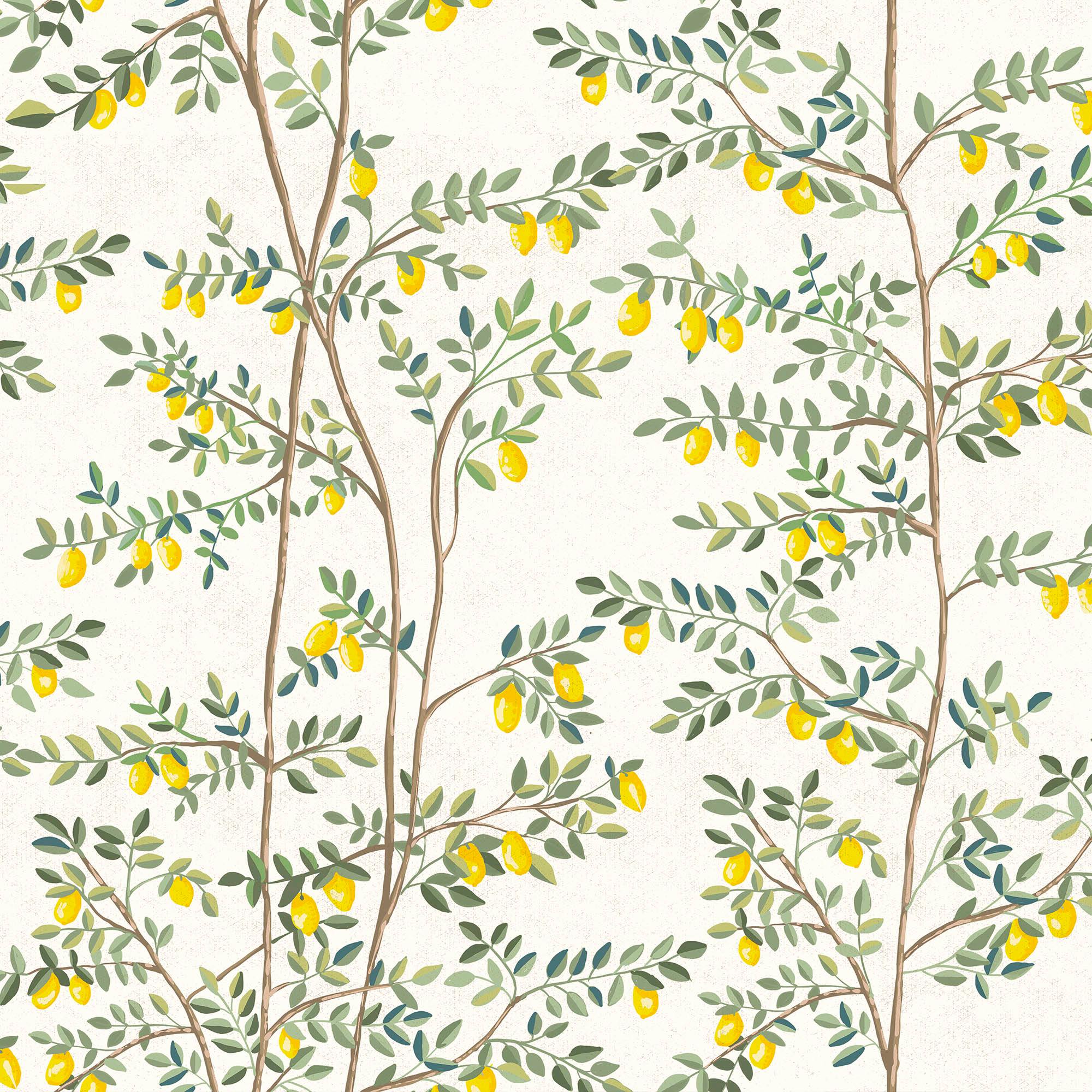 El sol del limonero. A medida. Fondo Blanco Roto. Despégalo y pégalo donde quieras - vinilaroom