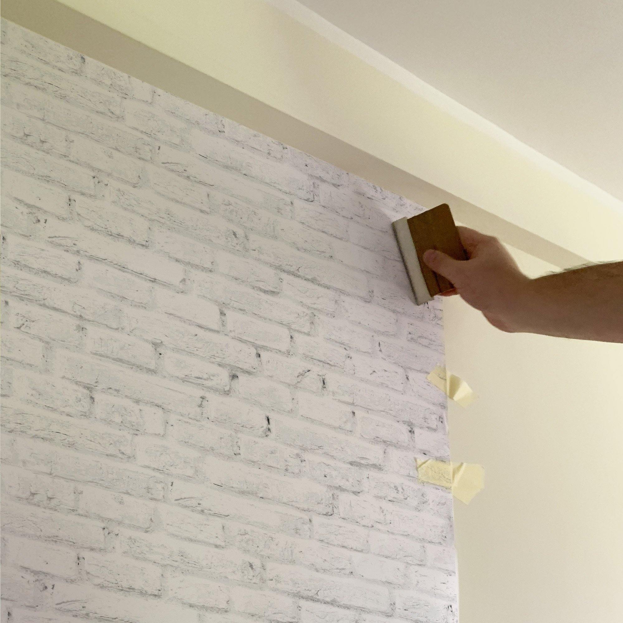 Vinilo autoadhesivo Muro de Ladrillo Blanco. A medida. Despégalo y pégalo donde quieras - vinilaroom