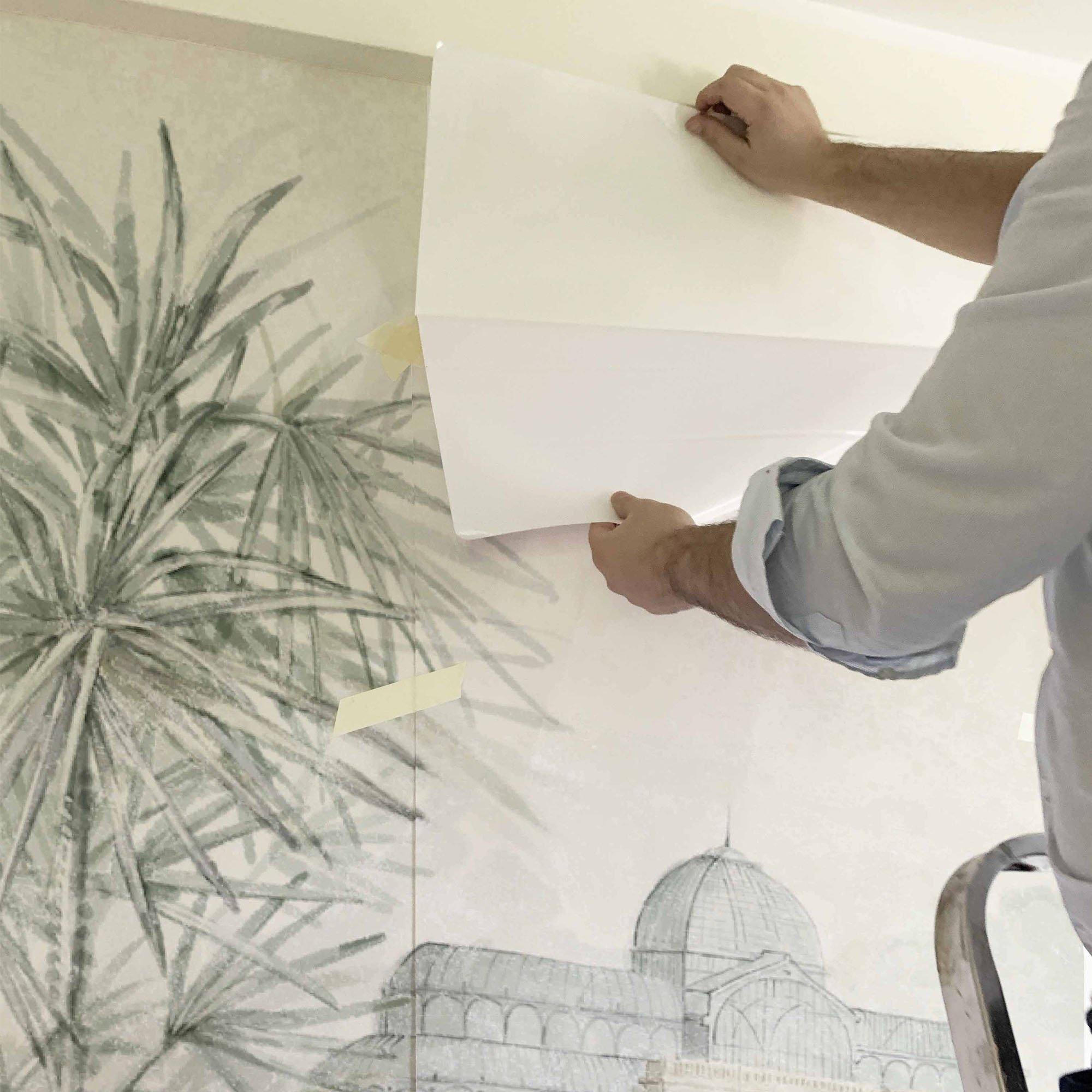 Mural Palacio de Cristal. Disponible en distintos tonos. - vinilaroom