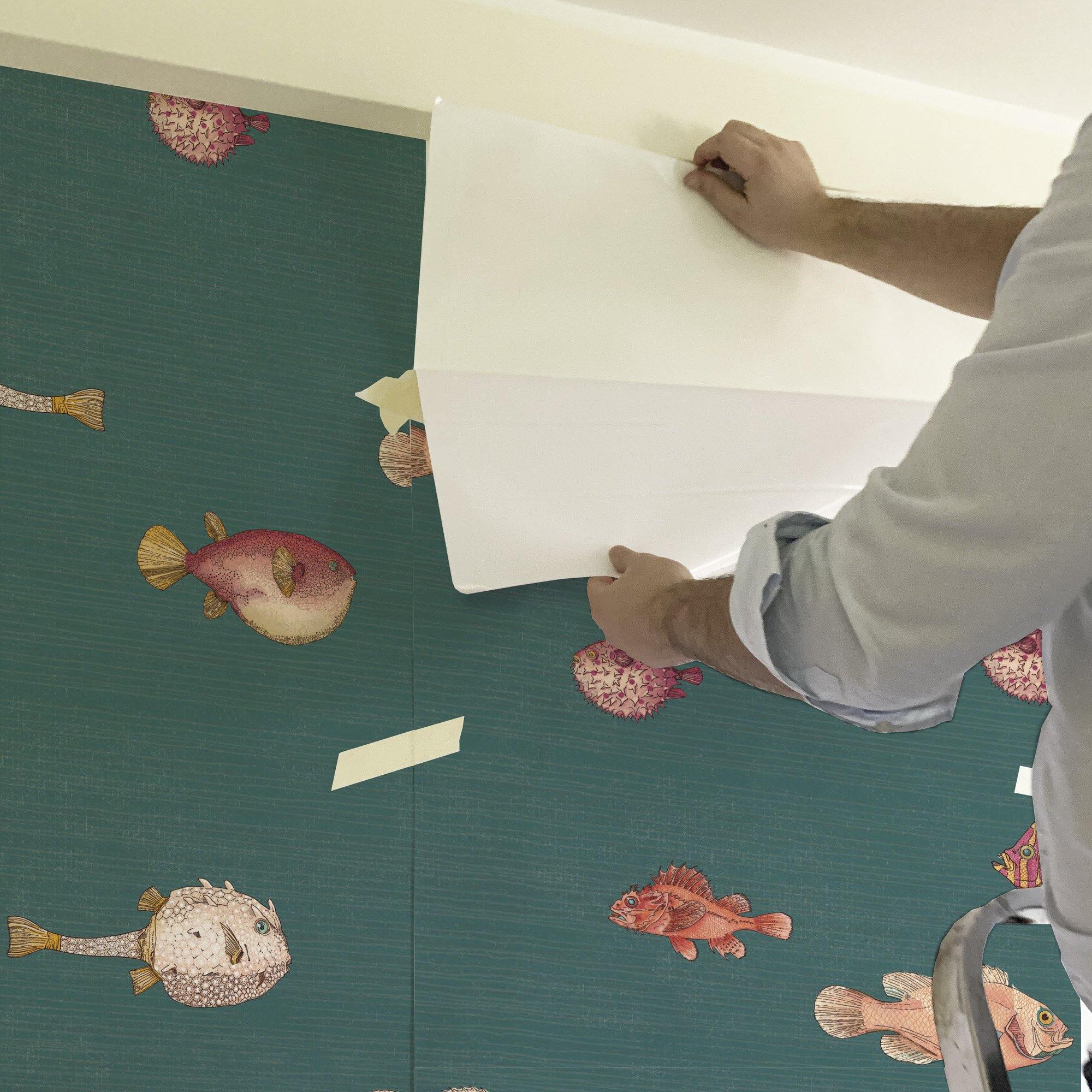 ACUARIO NAUTILUS. A medida y en varios colores de fondo. Despégalo y pégalo donde quieras - vinilaroom