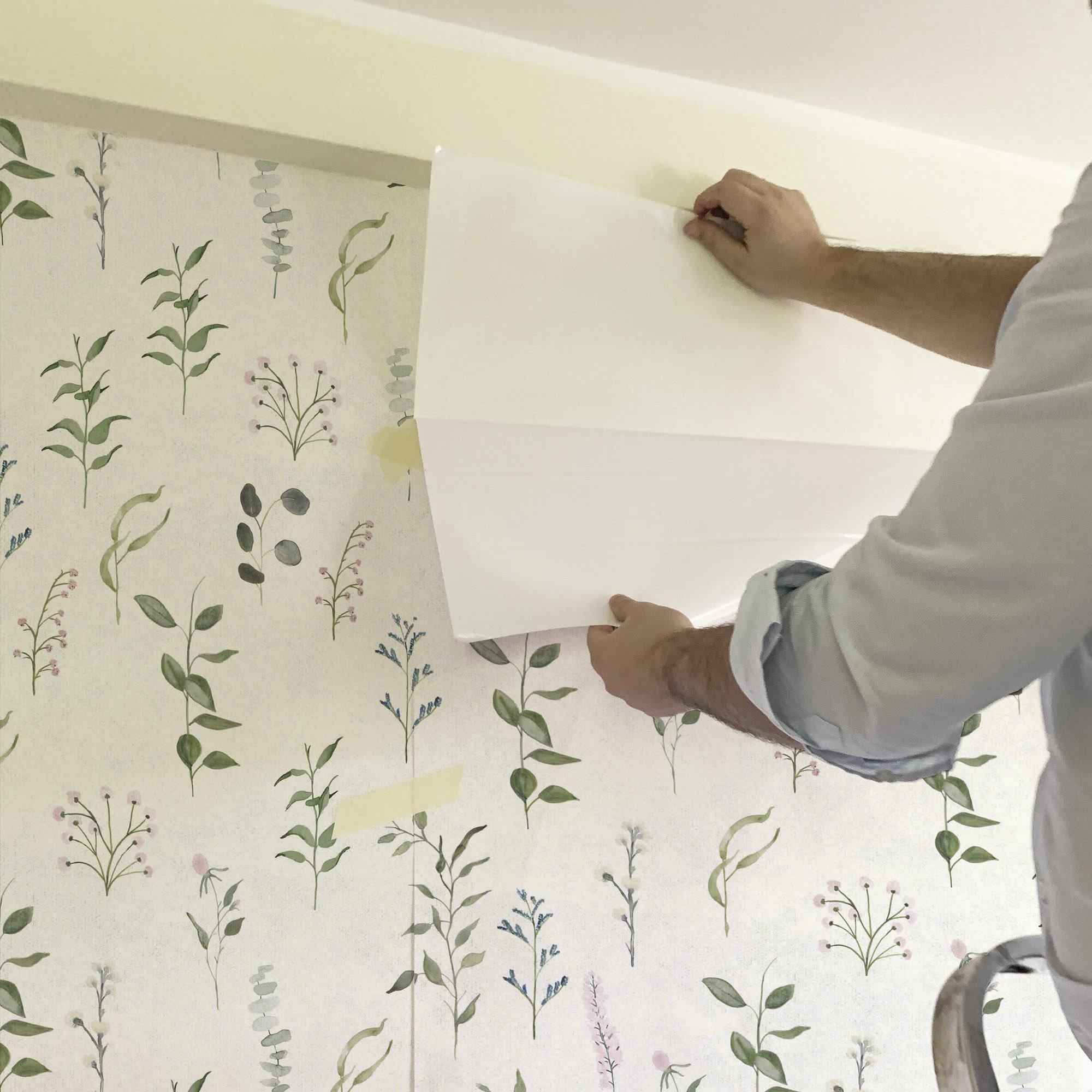 LA PRADERA. Papel de Vinilo Autoadhesivo. Pintado a acuarela para traer el aroma de la pradera a tu casa. - vinilaroom