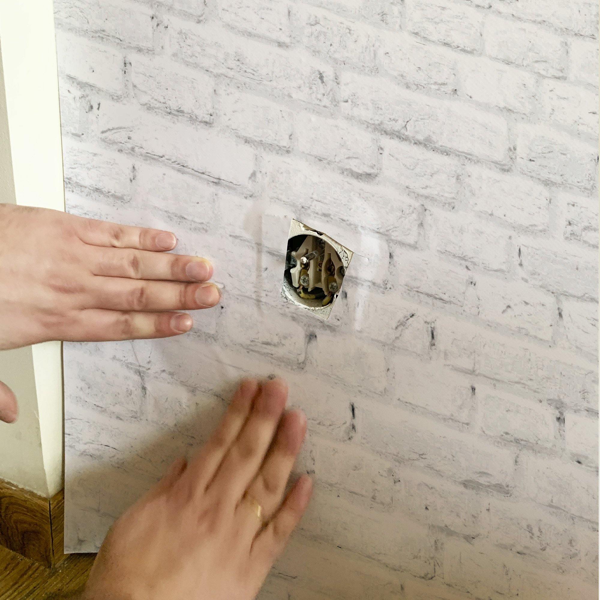 Vinilo autoadhesivo Muro de Ladrillo Blanco. A medida. Despégalo y pégalo donde quieras - vinilaroom