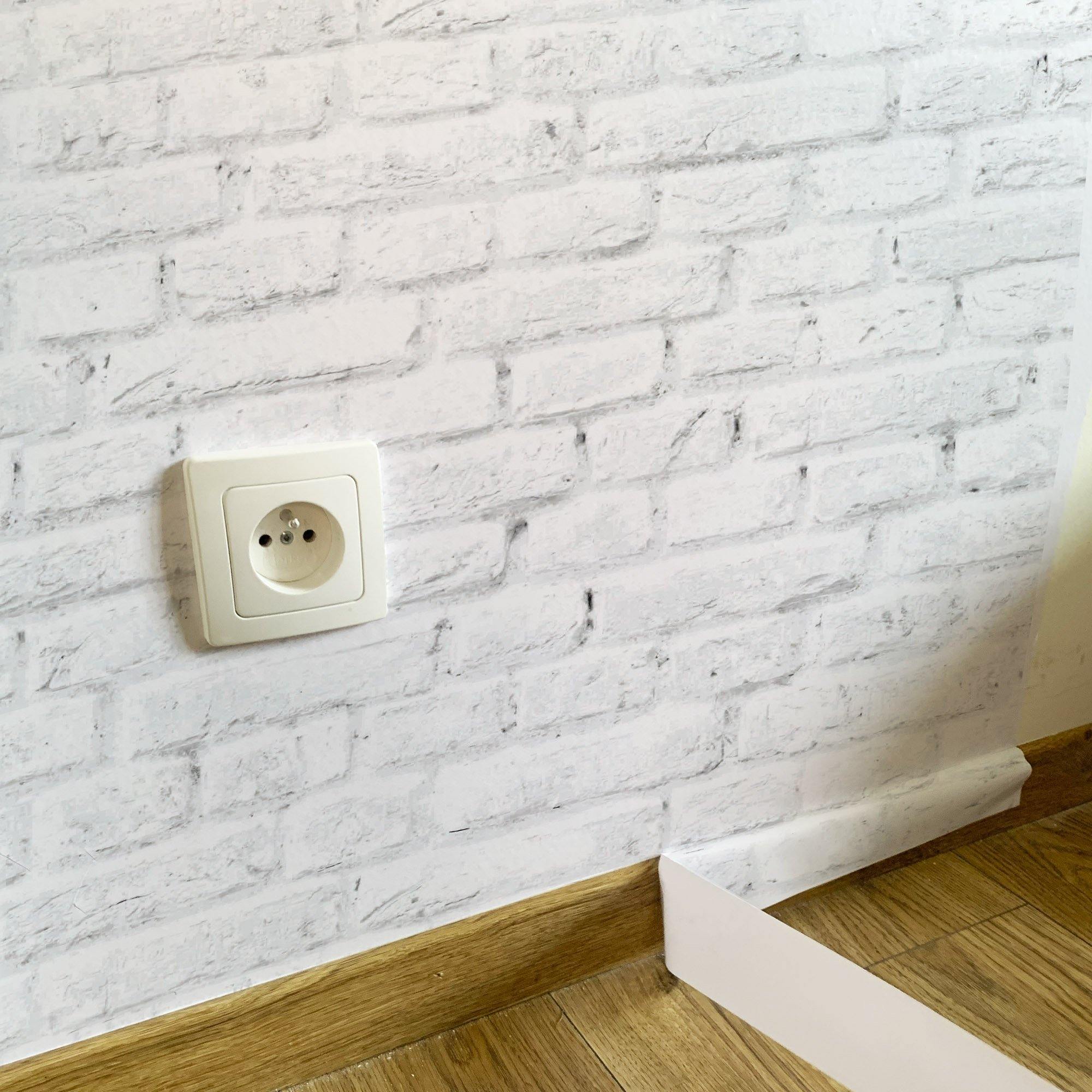 Vinilo autoadhesivo Muro de Ladrillo Blanco. A medida. Despégalo y pégalo donde quieras - vinilaroom