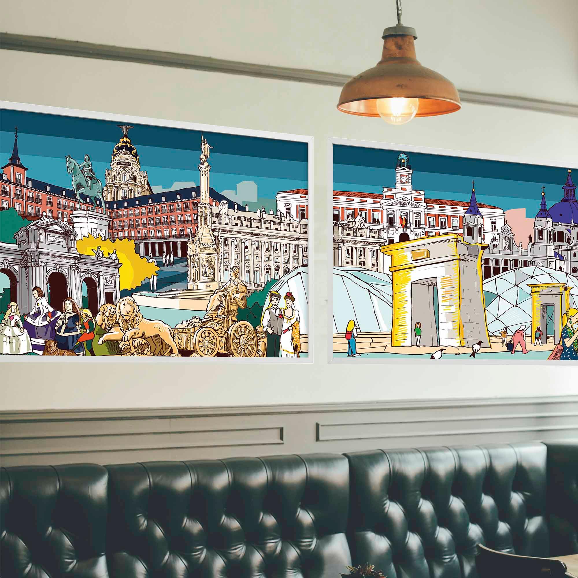 Lámina Panorámica Madrid - vinilaroom