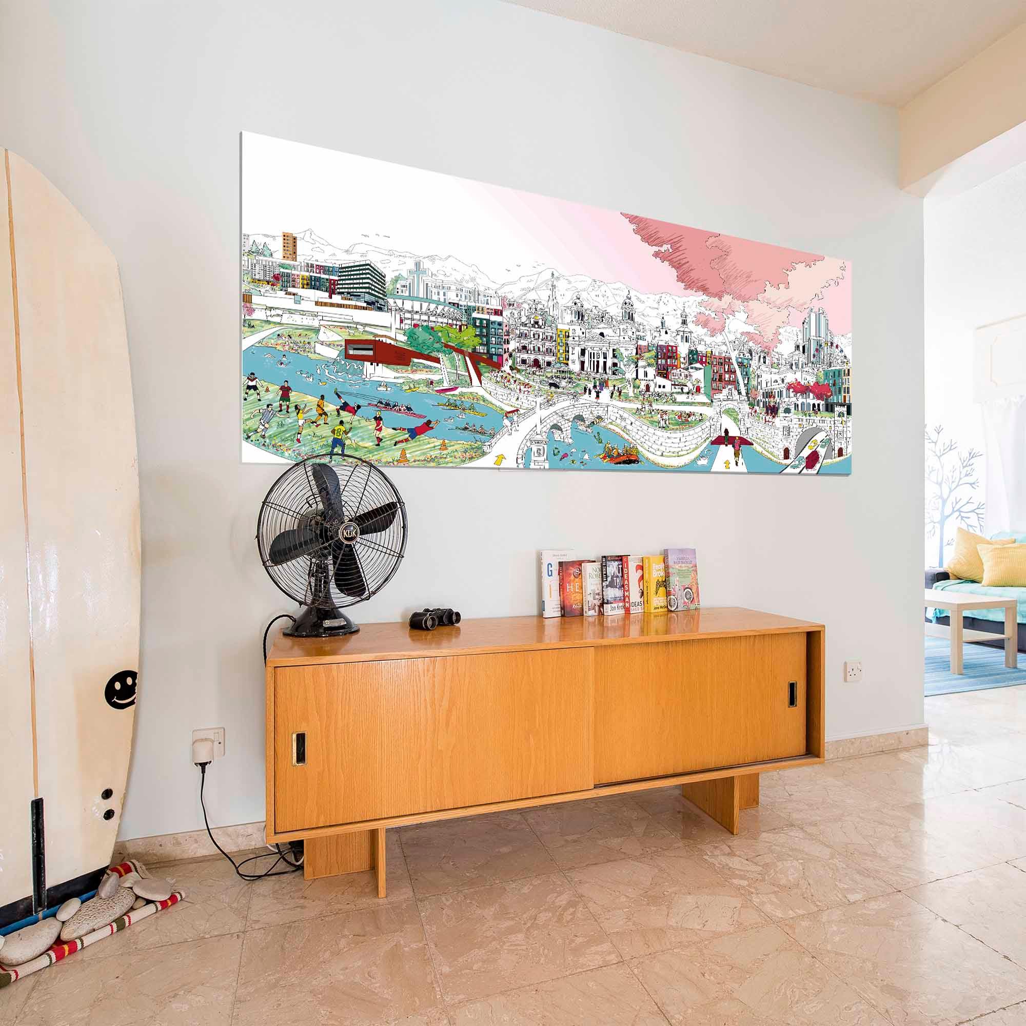 Lámina Panorámica Pamplona - vinilaroom