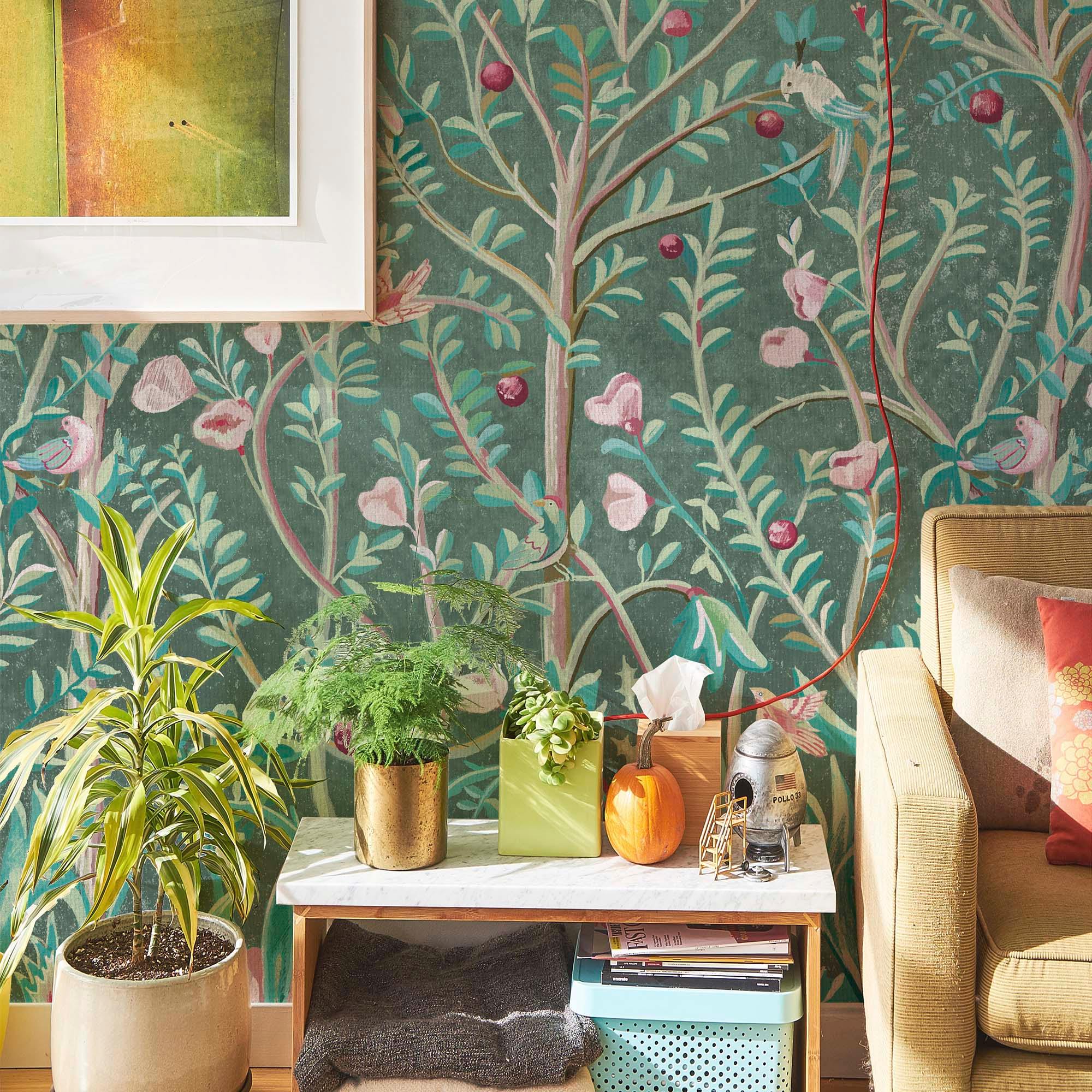 Mural Jardin Morris en varios colores. Despega y pega donde quieras. - vinilaroom