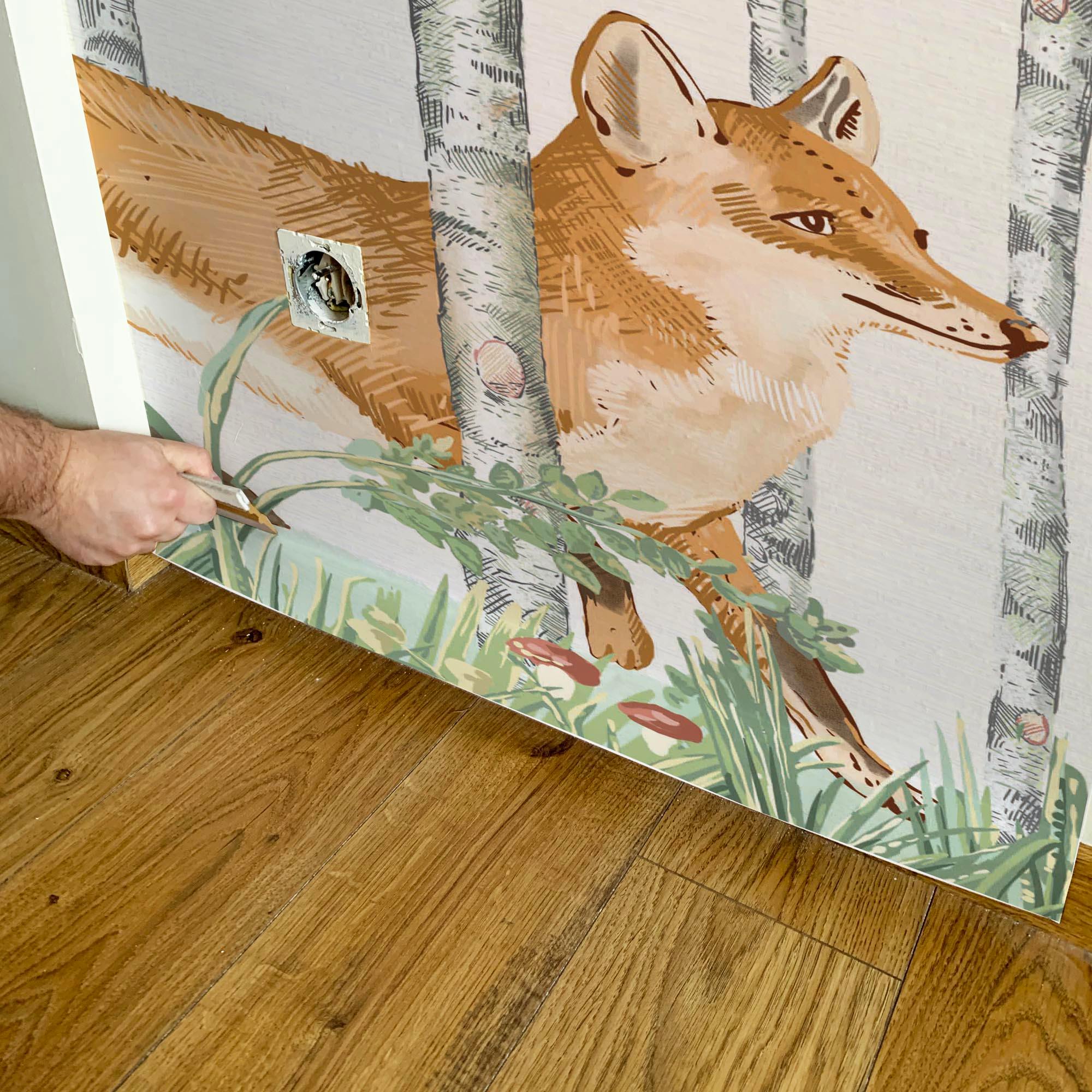 ANIMALES DEL BOSQUE. Disponible en 3 colores de fondo. Despégalo y pégalo donde quieras. - vinilaroom