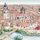 Lámina Panorámica Salamanca. Disponible en varios materiales. - vinilaroom