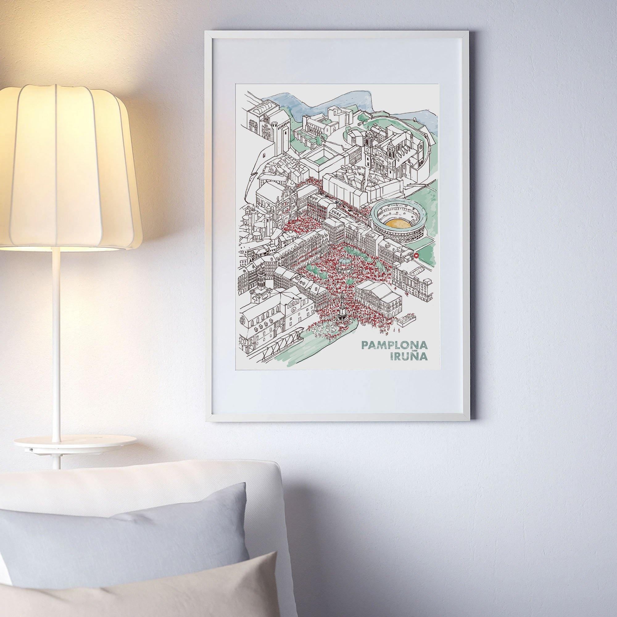 Lamina Pamplona en San Fermin - vinilaroom