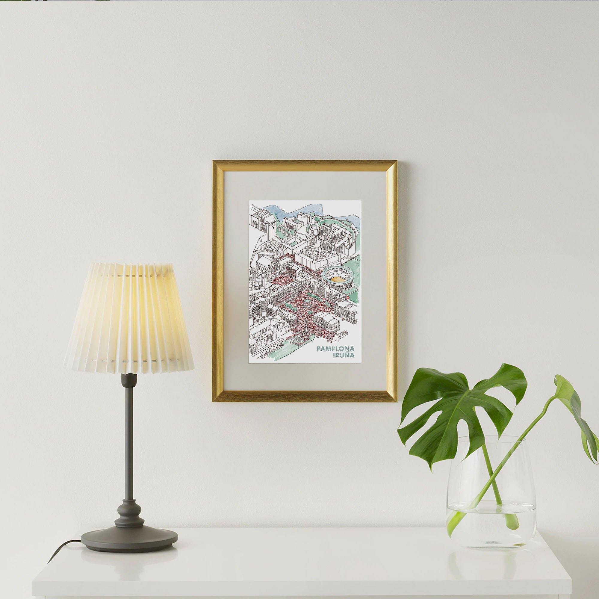 Lamina Pamplona en San Fermin - vinilaroom