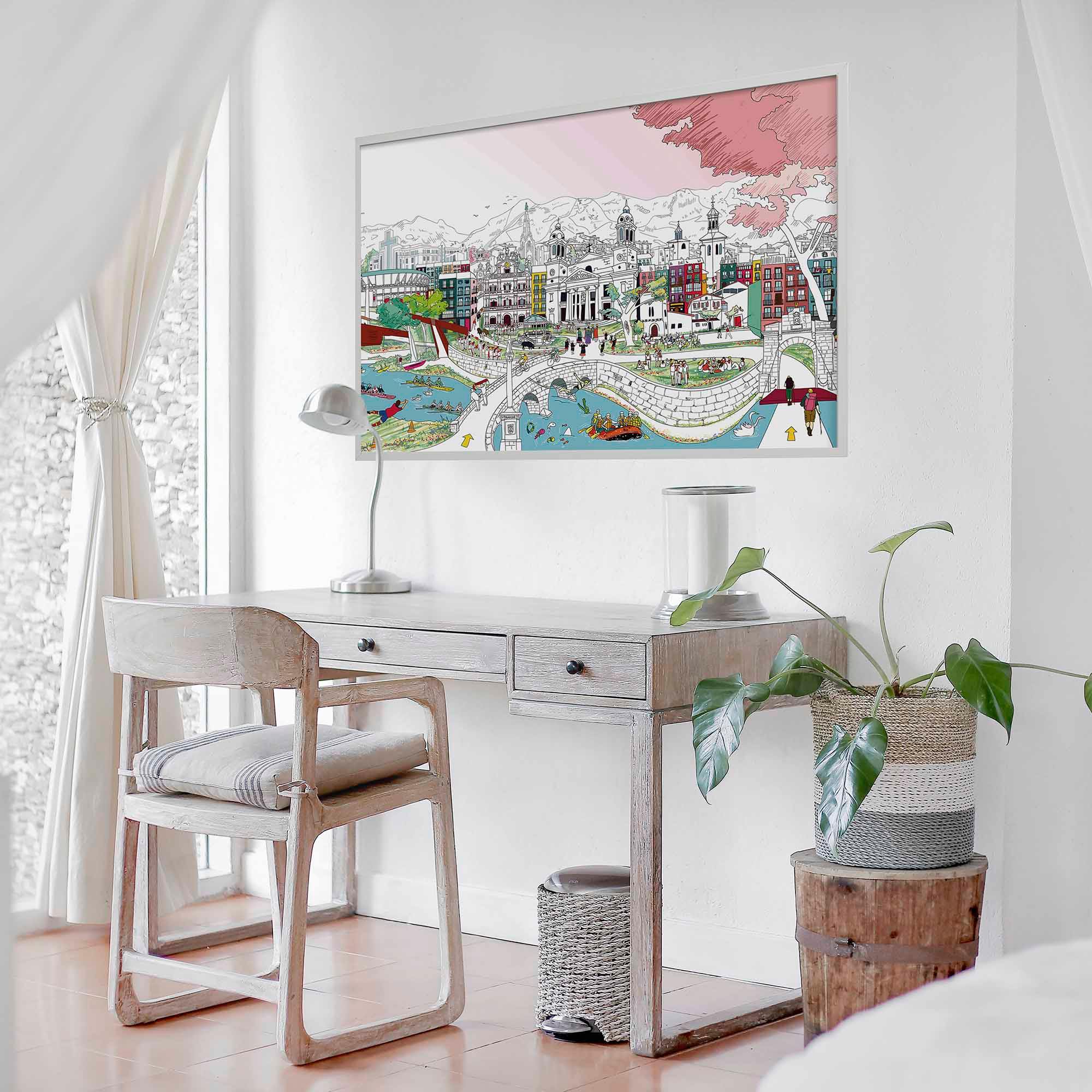 Lámina Panorámica Pamplona - vinilaroom