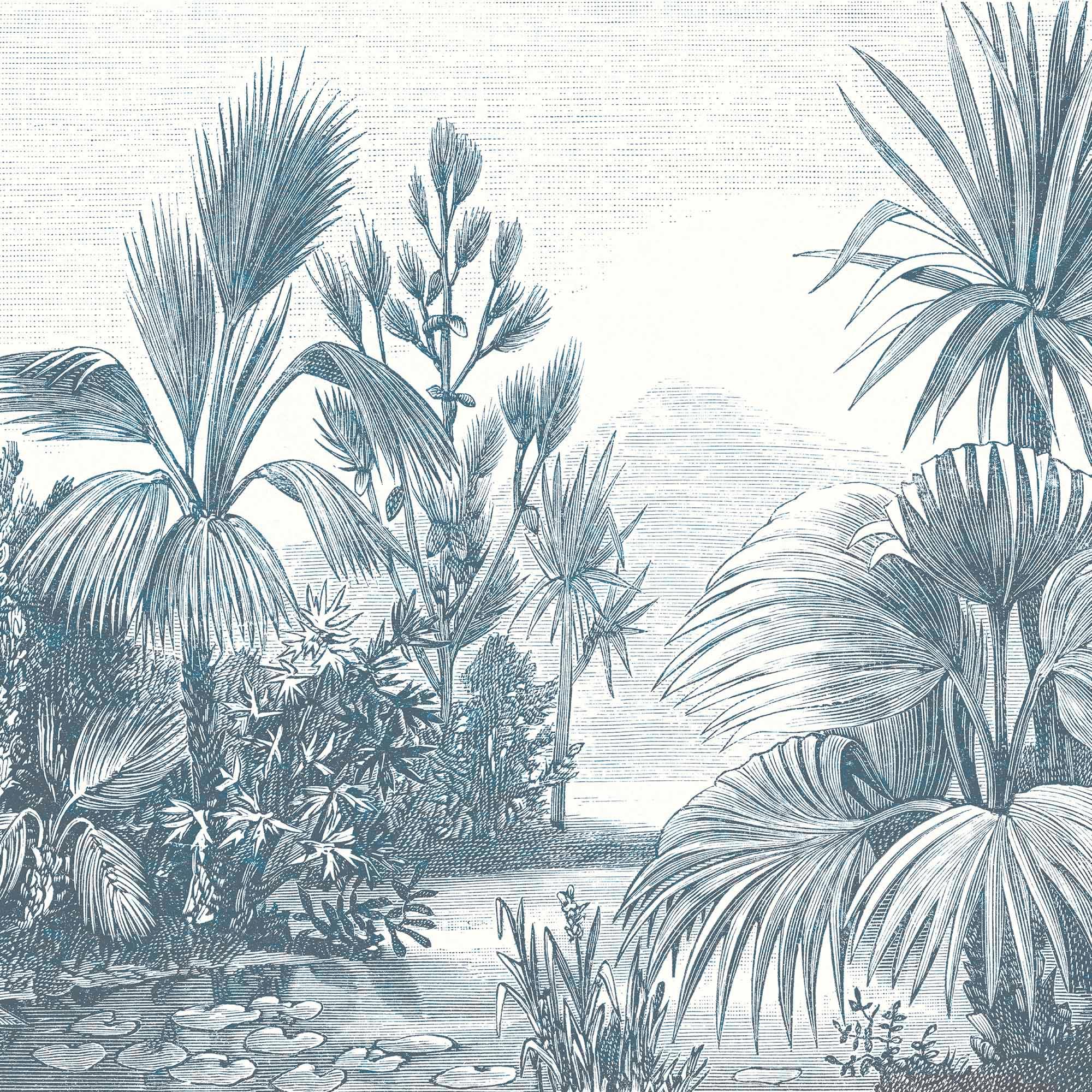 Mural Grabado Selva Vintage. A medida y disponible en varios colores - vinilaroom