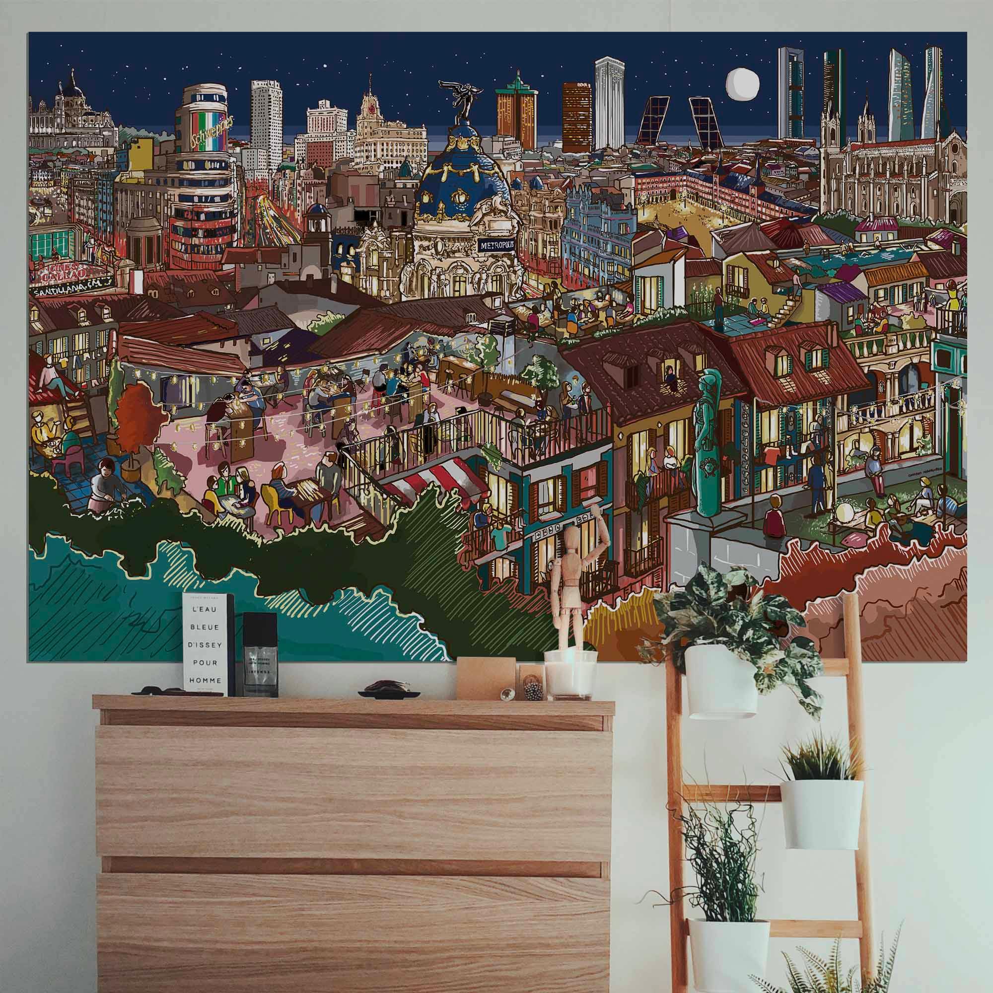 Lámina Madrid, la Reina de los Tejados - vinilaroom