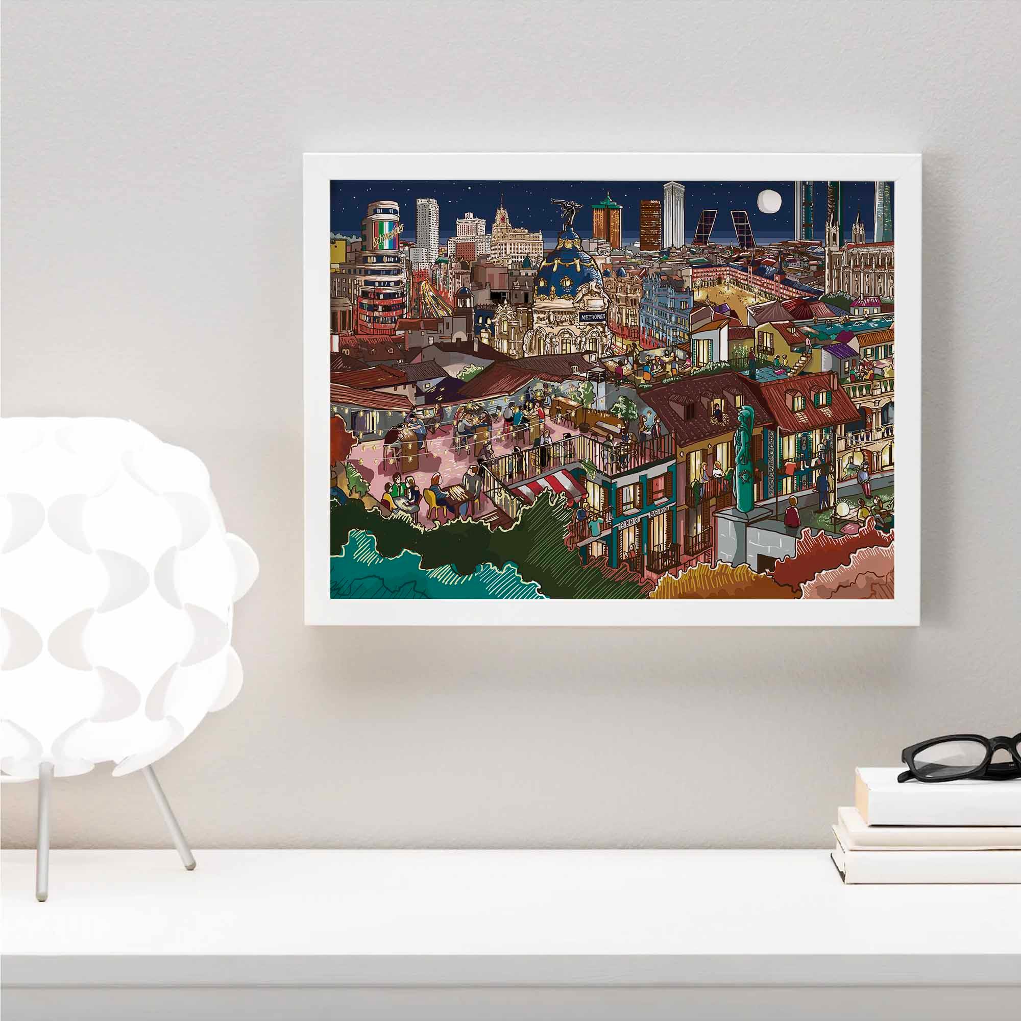 Lámina Madrid, la Reina de los Tejados - vinilaroom