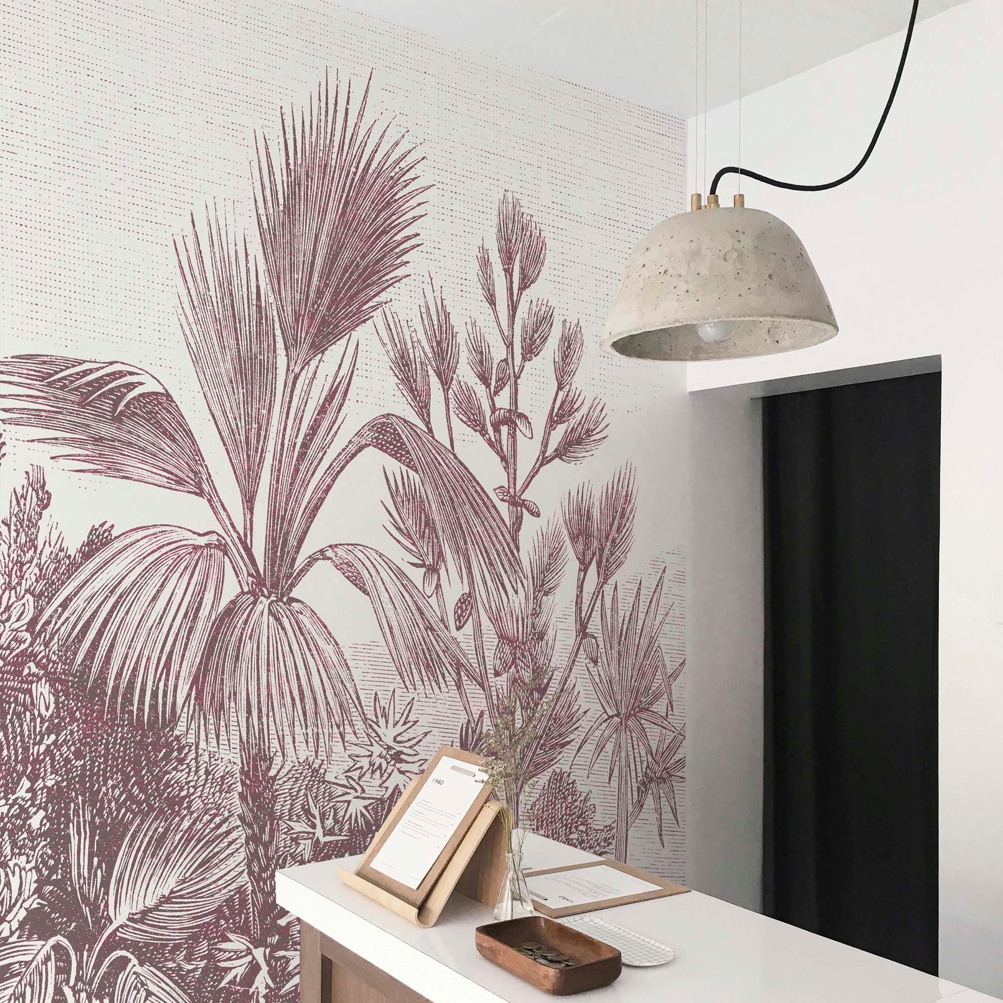 Mural Grabado Selva Vintage. A medida y disponible en varios colores - vinilaroom