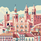 Lamina Atardecer en Pamplona 100x140cm. Disponible en varios soportes. Edición limitada. - vinilaroom