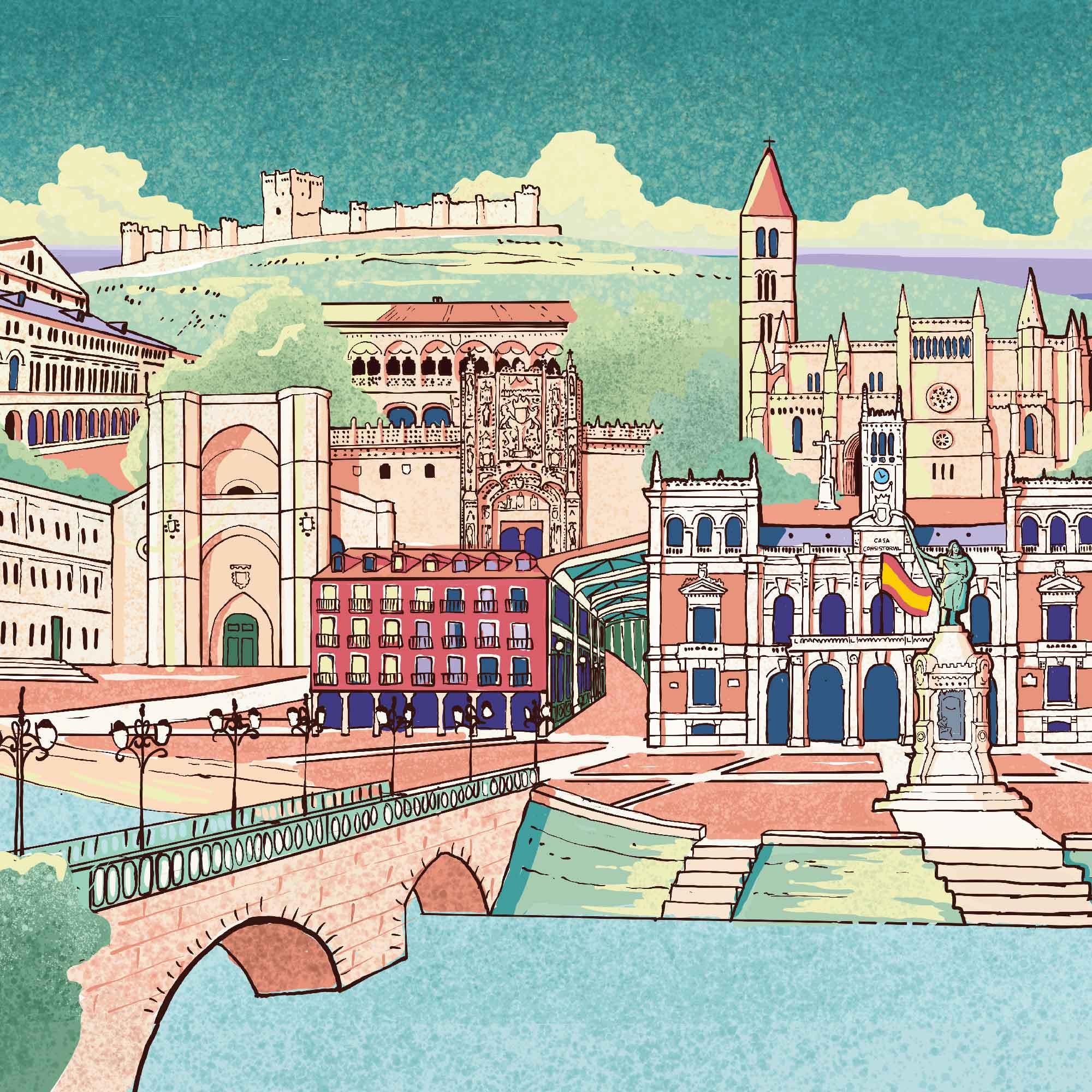 Edición Limitada Lamina de Valladolid 140x56cm. Disponible en varios soportes. Quedan 96 uds. - vinilaroom