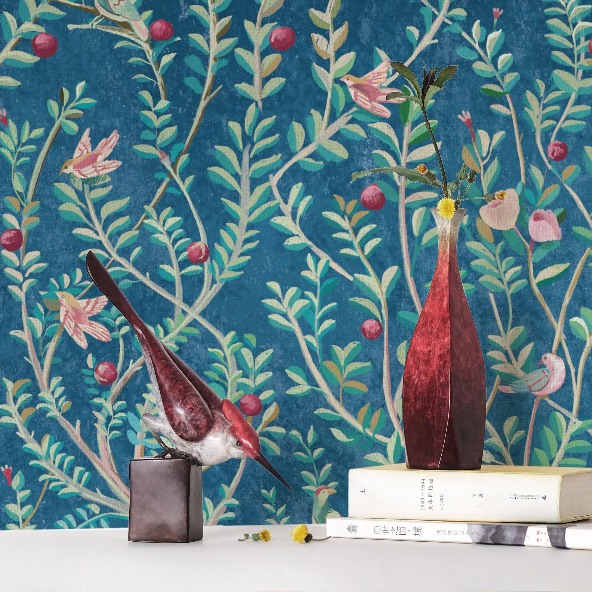 Mural Jardin Morris en varios colores. Despega y pega donde quieras. - vinilaroom