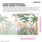 LA JUNGLA DE ANIMALES SALVAJES. Disponible en 3 materiales y 4 tonalidades diferentes. - vinilaroom