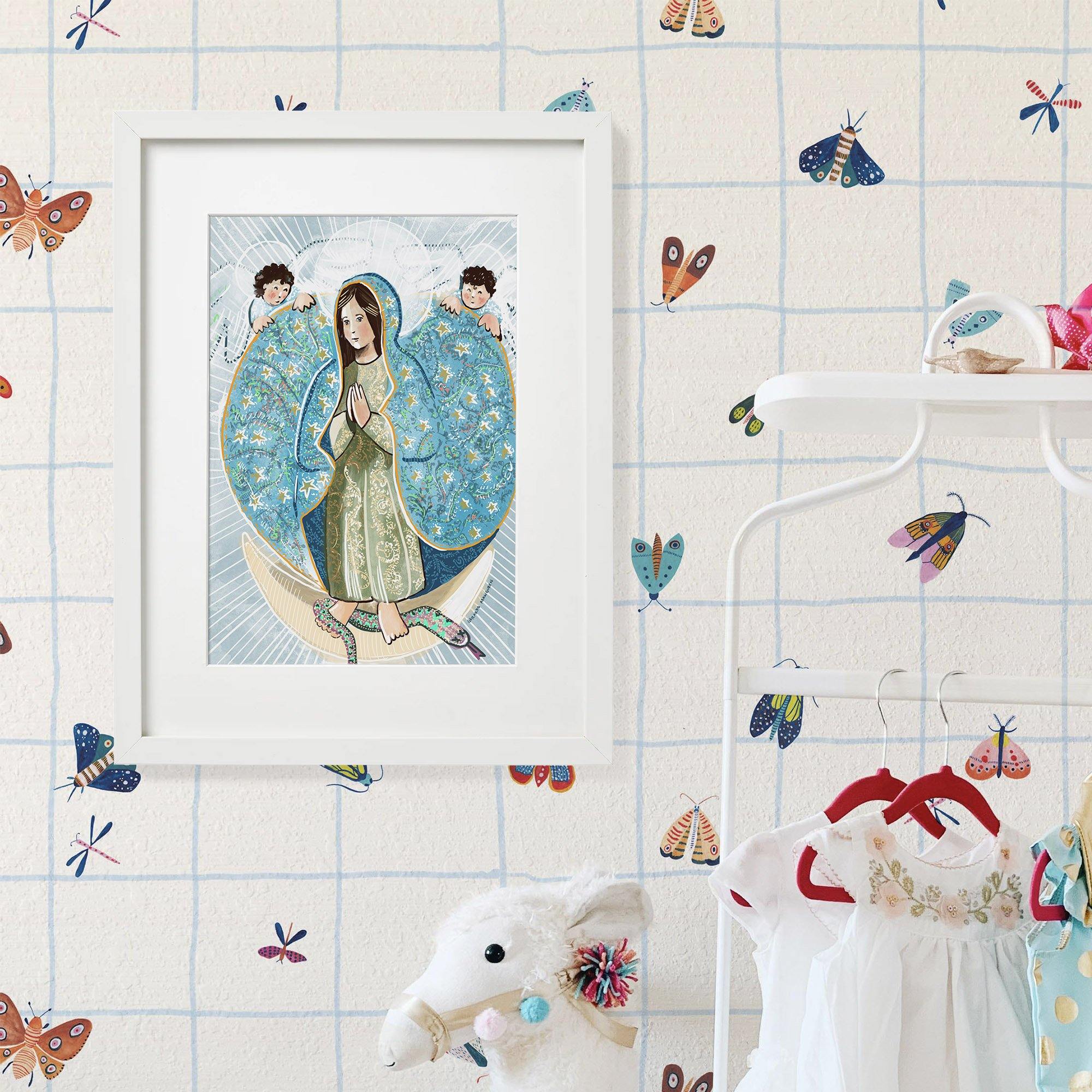 Lamina Virgencita de Guadalupe. Impresa en papel de acuarela 300gr. - vinilaroom