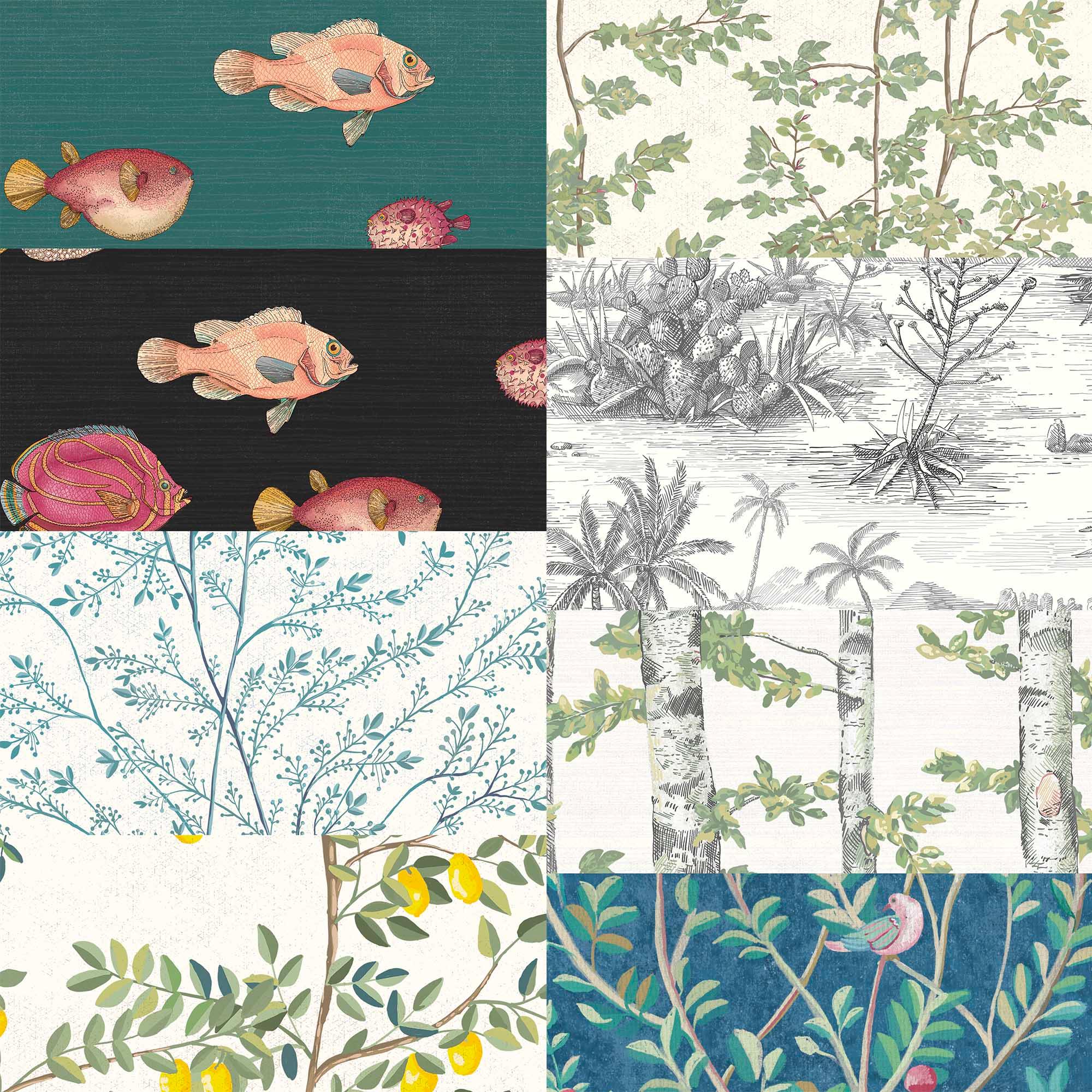 Muestras de papel pintado de vinilo autoadhesivo 