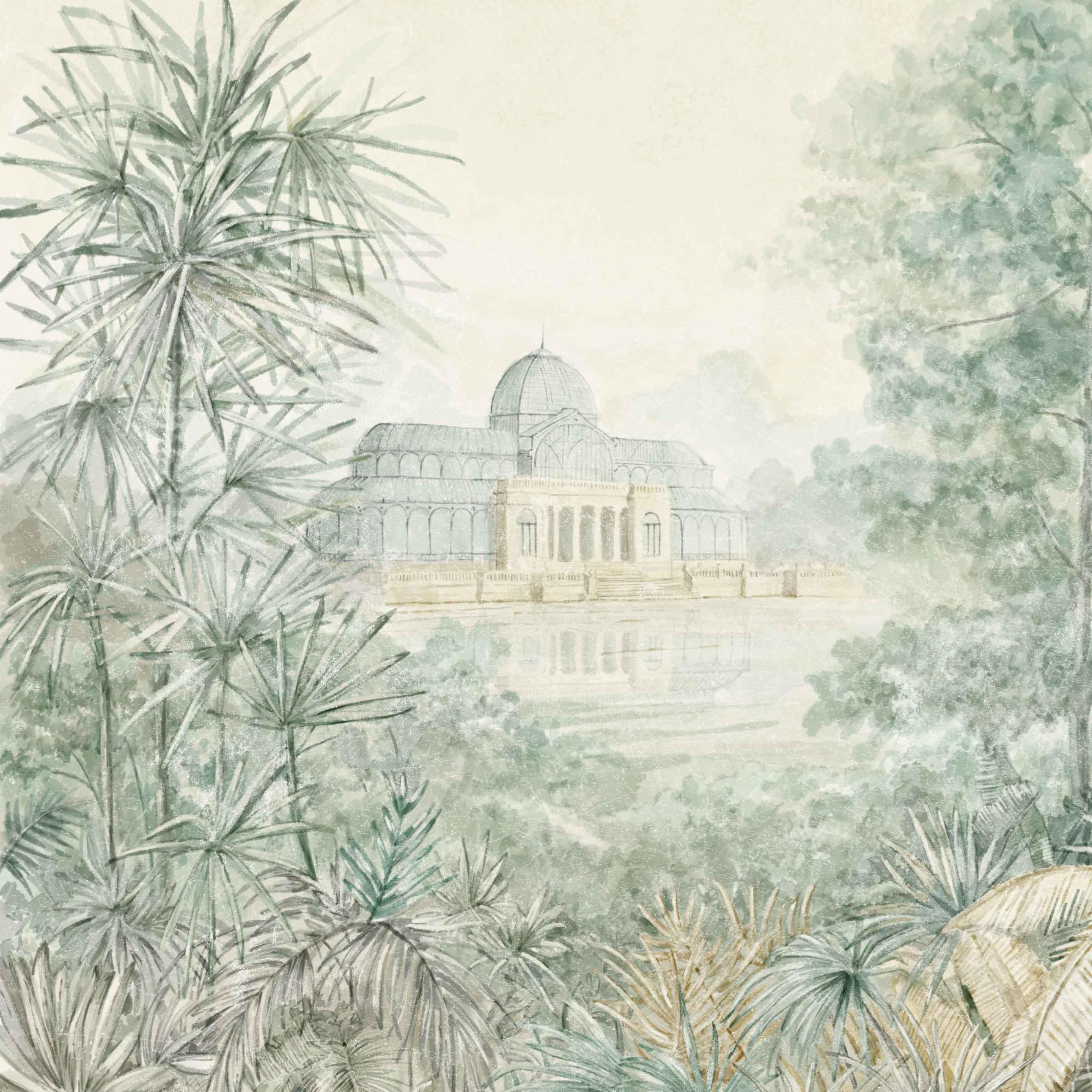 Mural Palacio de Cristal. Disponible en distintos tonos. - vinilaroom