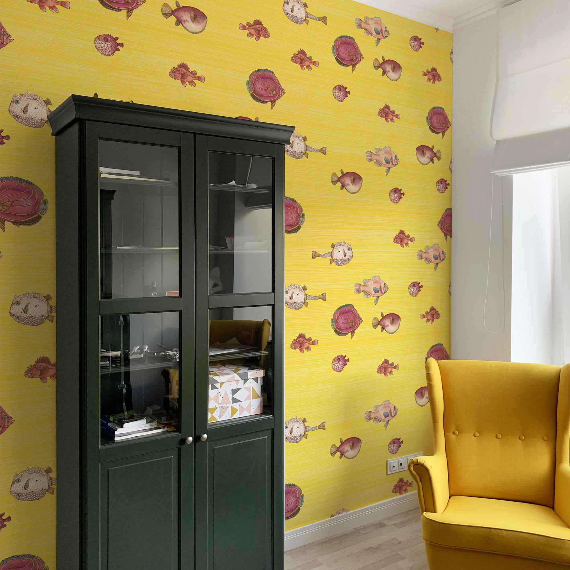 ACUARIO NAUTILUS. A medida y en varios colores de fondo. Despégalo y pégalo donde quieras - vinilaroom