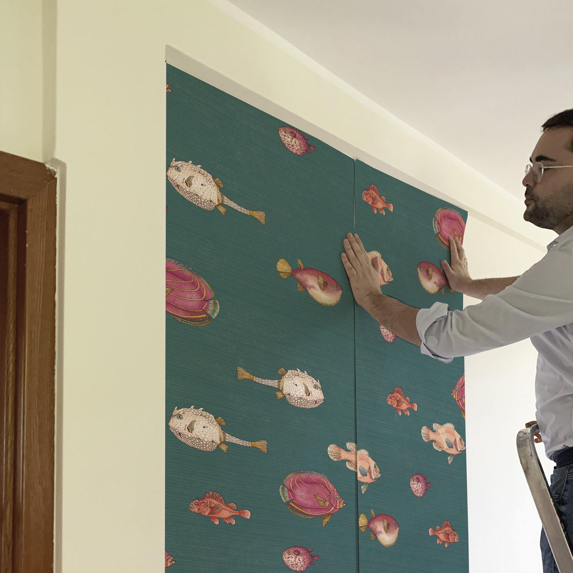 ACUARIO NAUTILUS. A medida y en varios colores de fondo. Despégalo y pégalo donde quieras - vinilaroom