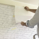 Vinilo autoadhesivo Muro de Ladrillo Blanco. A medida. Despégalo y pégalo donde quieras - vinilaroom