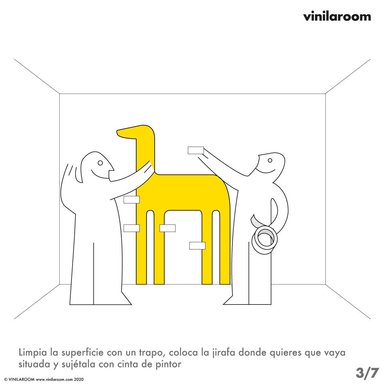 2 Jirafas Africanas en vinilo autoadhesivo. Altura 170cm y 120cm. Despégalas y pégalas donde quieras - vinilaroom