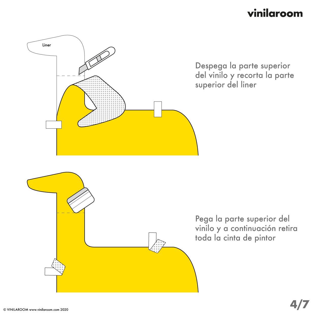 2 Jirafas Africanas en vinilo autoadhesivo. Altura 170cm y 120cm. Despégalas y pégalas donde quieras - vinilaroom