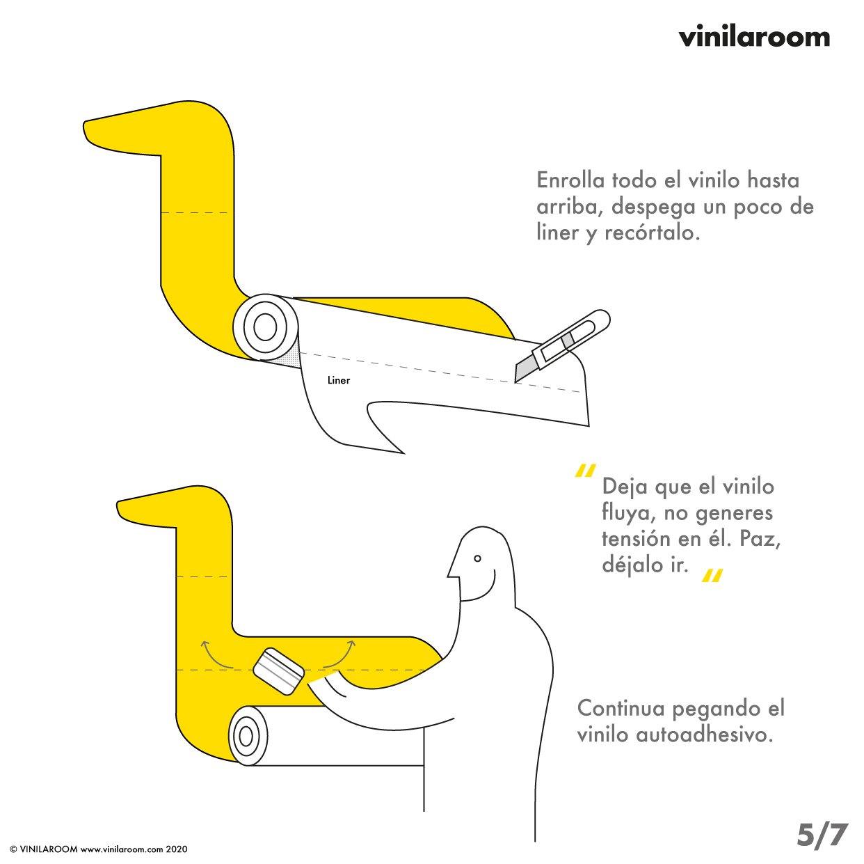 2 Jirafas Africanas en vinilo autoadhesivo. Altura 170cm y 120cm. Despégalas y pégalas donde quieras - vinilaroom