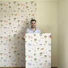 Safari Africano sobre fondo blanco roto. Despégalo y pégalo donde quieras. - vinilaroom